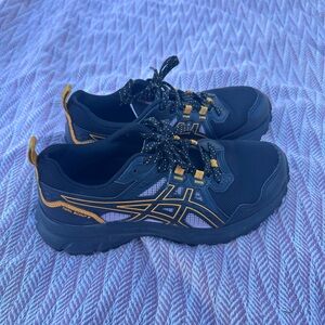 Asics Black and Gold Athletic Shoes